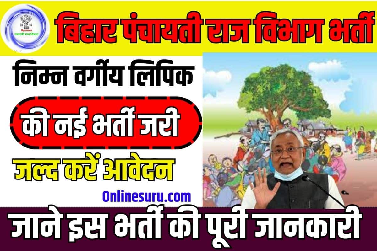 Bihar Panchayati Raj Department Vacancy 2023: निम्न वर्गीय लिपिक ( LDC ) की नई भर्ती जारी, ऐसे करें आवेदन Full Information 3 Bihar Panchayati Raj Department Vacancy