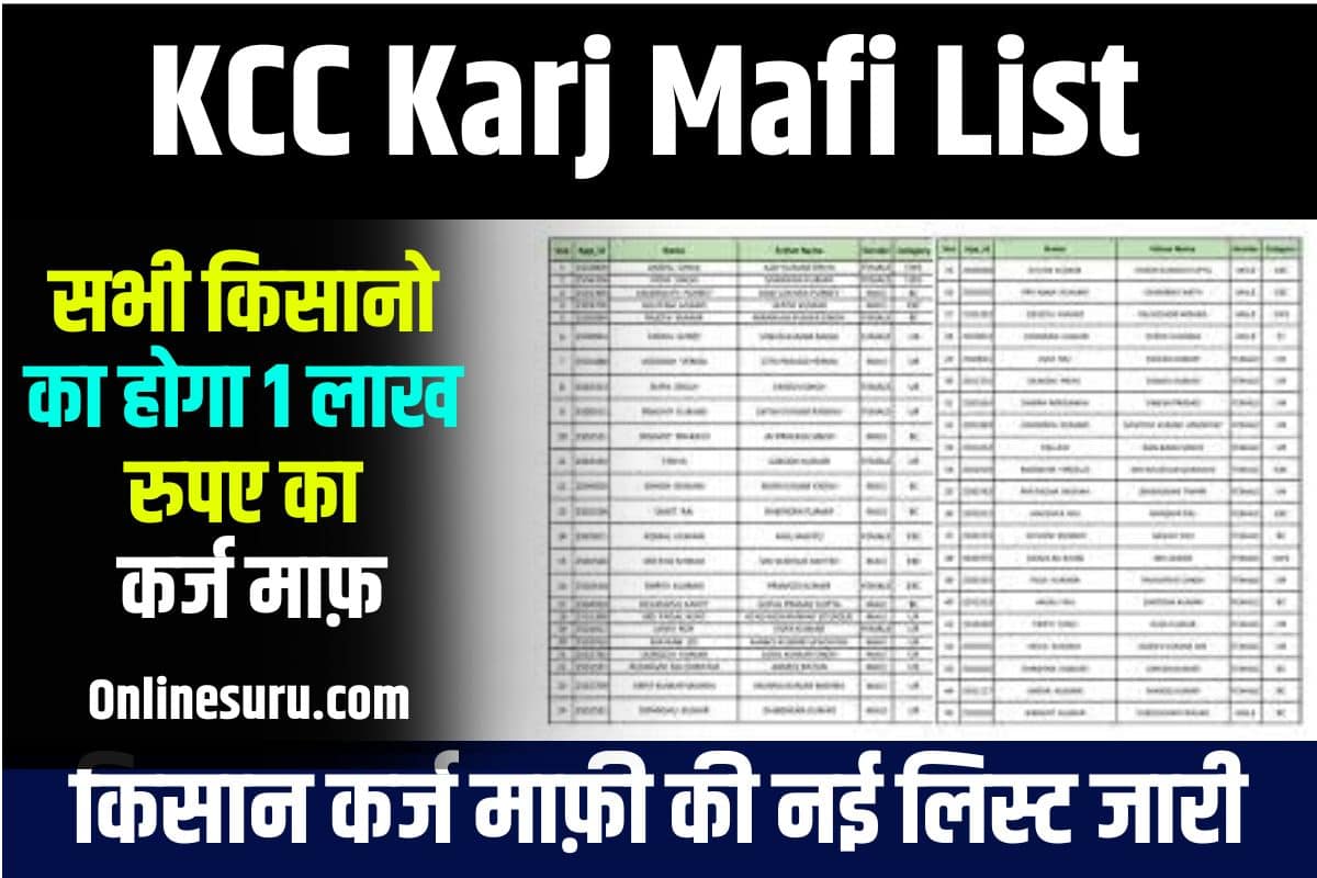 KCC Karj Mafi List 2023: सभी किसानो का होगा 1 लाख रुपए का कर्ज माफ़, किसान कर्ज माफ़ी की नई लिस्ट जारी Full Information 3 KCC Karj Mafi List