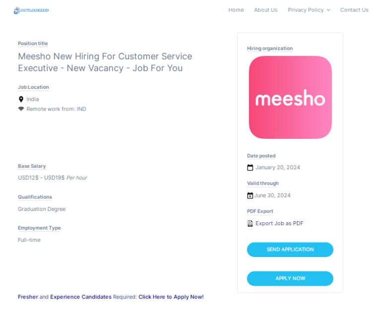 Meesho Work From Home Job 2024: Meesho दे रहा है घर बैठे Work From Home Job करके डॉलर्स मे कमाने का मौका, जाने क्या है पूरी आवेदन प्रक्रिया Full Information 4 Meesho Work From Home