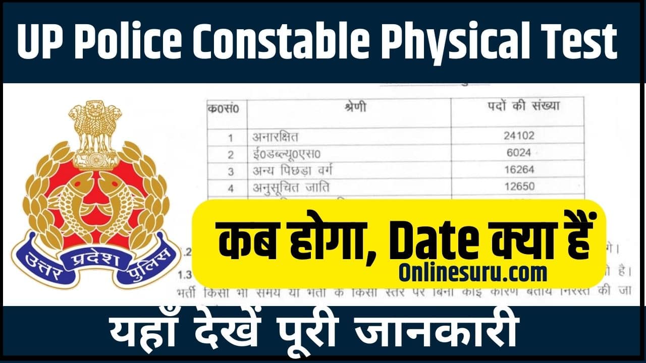 UP Police Constable Physical Test 2024 कब होगा ?, 10 टिप्स जाने? Full Information 3 UP Police Constable Physical Test