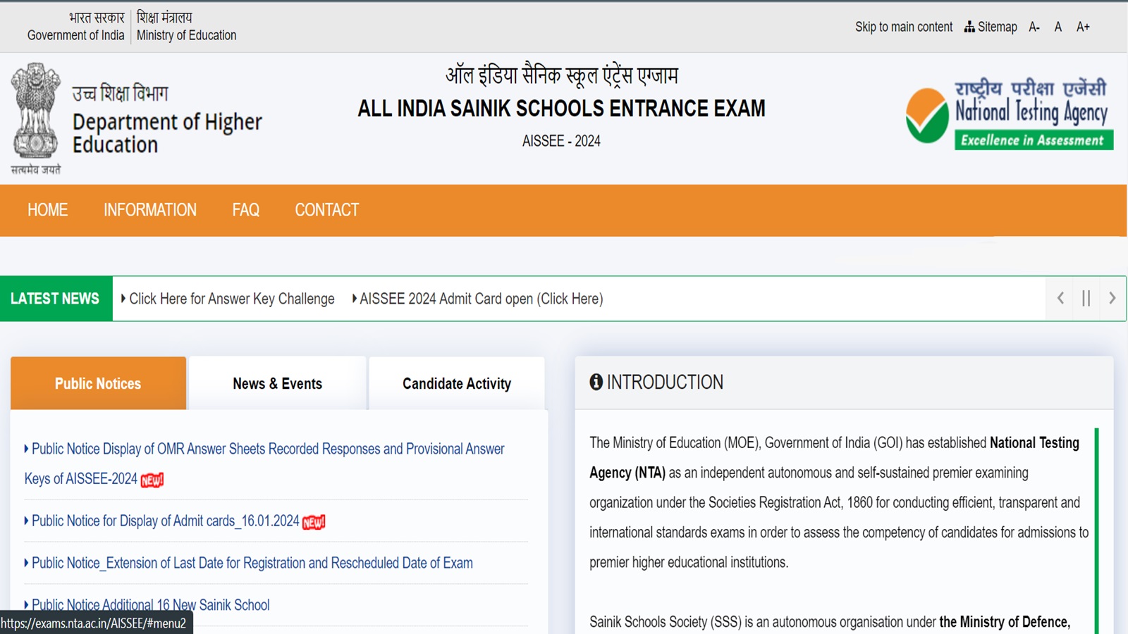 AISSEE Sainik School Result 2024 (Released) – Check Now NTA AISSEE Exam Results for Class 6th and 9th 4 AISSEE Sainik School Result