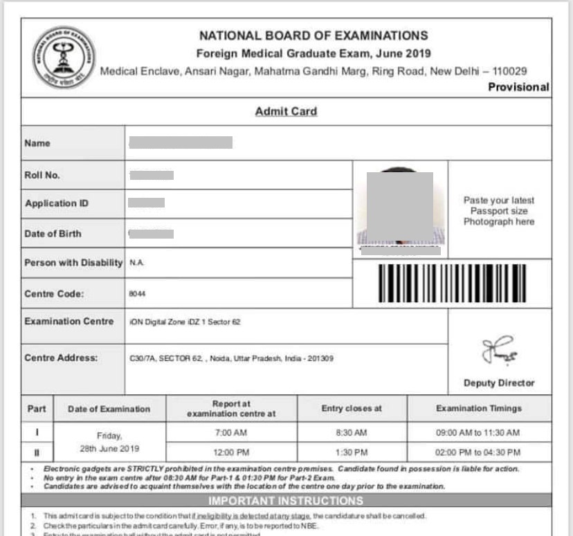 FMGE June Admit Card 2024 – Exam Date Announced, Download Hall Ticket Here 4 FMGE June Admit Card