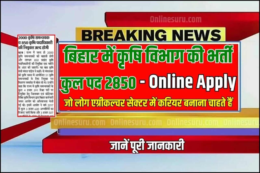 Bihar Agriculture Coordinator Vacancy 2024 Online Apply: कैसे करें आवेदन? पूरी जानकारी यहां पढ़ें Full Information 3 Bihar Agriculture Coordinator Vacancy