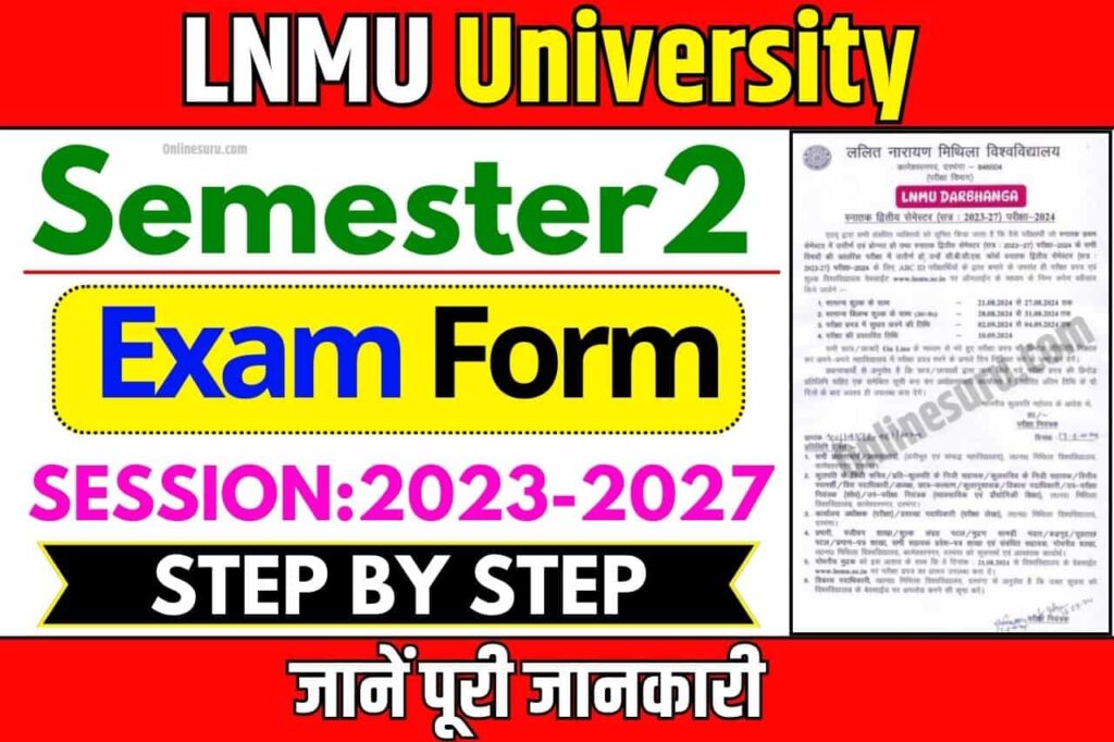 LNMU Semester 2 Exam Form 2023-27 Online Start For LNMU UG Sem 2 Exam Form B.Sc & B.Com, Last Date? 3 LNMU Semester 2 Exam Form