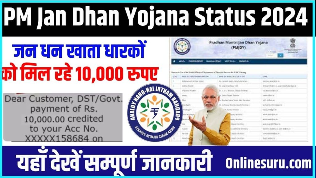 PM Jan Dhan Yojana Status