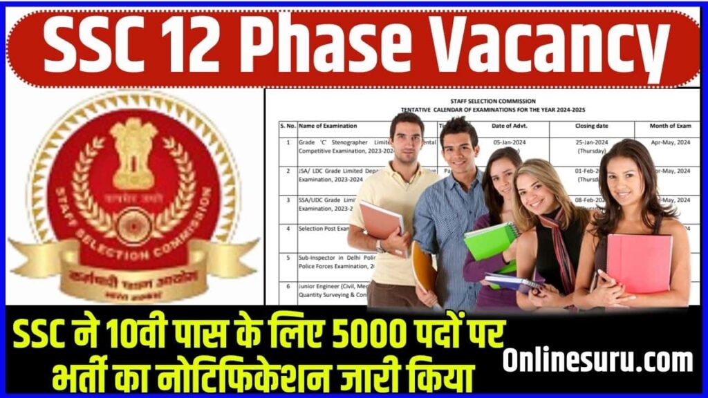 SSC Phase 12 Vacancy