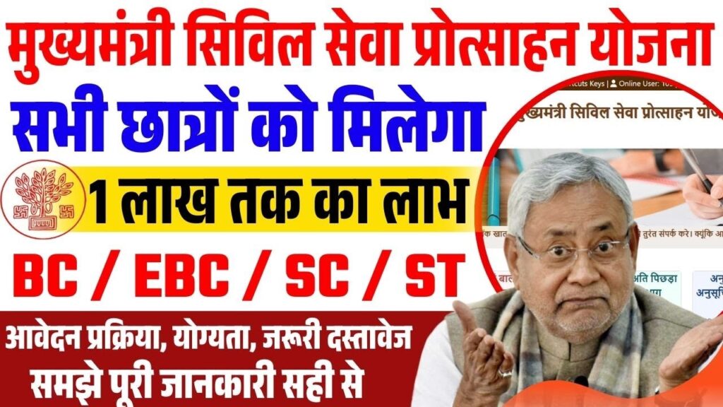 Bihar Civil Seva Protsahan Yojana 2025( बिहार मुख्यमंत्रीसिविल सेवा प्रोत्साहन योजना 2025) Full Information 8 Bihar Civil Seva Protsahan Yojana 2025